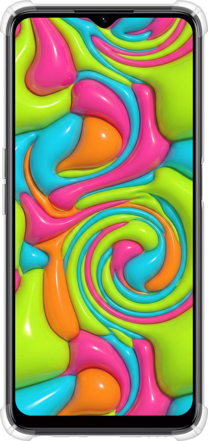 Силикон с усиленными углами чехол Y2K Jelly Dream для Realme C35 - 6780sp-4235 изображение 