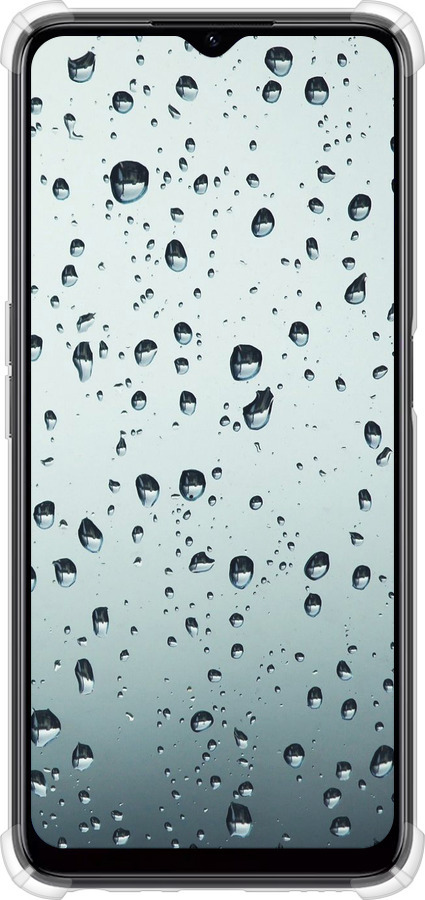 Силикон с усиленными углами чехол Стекло в каплях для Realme C35 - 848sp-4235 изображение 