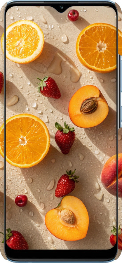 3D пластиковий матовий чехол Фрукти 3 для Realme Narzo 50A - 6703m-2514 изображение 