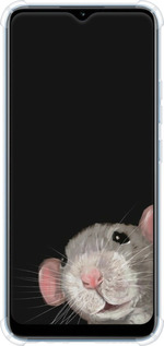 Силіконовий протиударний с посиленими кутами чехол The Peeking Rat для Realme Narzo 50A - 6442sp-2514 изображение 