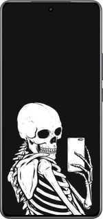 Силиконовый чехол Скелет делает Selfie для Realme Neo7 - 6535u-3946 изображение 