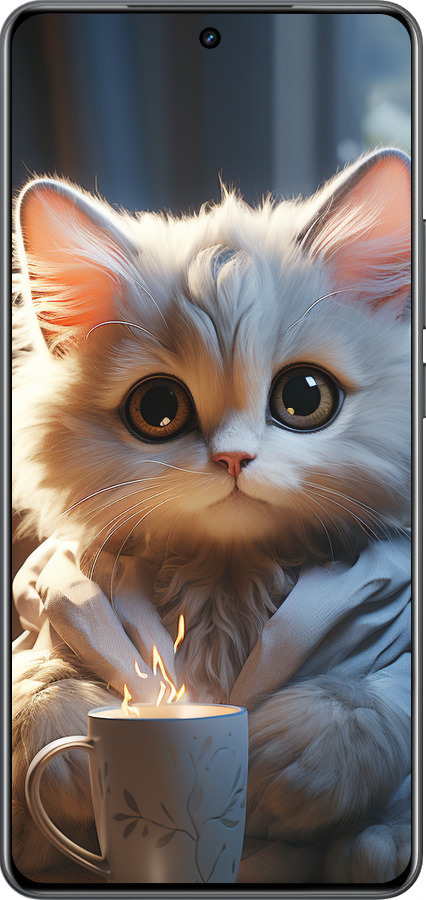Силиконовый чехол White cat для Realme Neo7 - 5646u-3946 изображение 