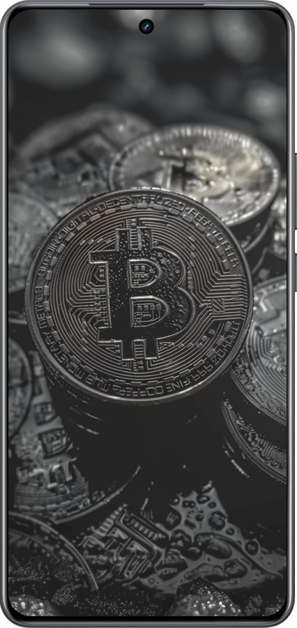 Силиконовый чехол Black Bitcoin для Realme Neo7 - 6090u-3946 изображение 