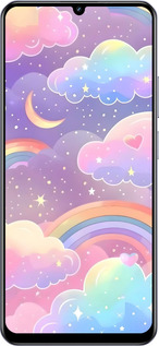 TPU чехол Облака и радуга для Realme Narzo N61 - 6312b-3974 изображение 