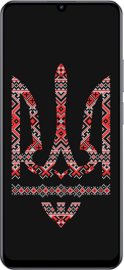 TPU чехол Герб - вышиванка на черном фоне для Realme Narzo N61 - 1196b-3974 изображение 