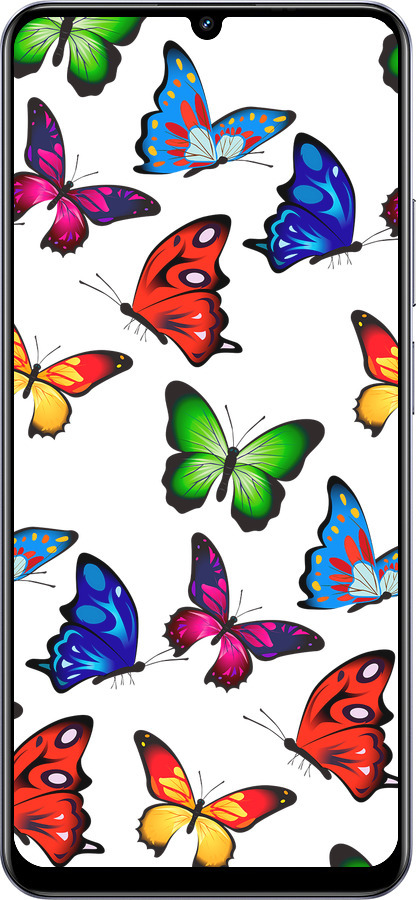 TPU чехол Красочные мотыльки для Realme Narzo N61 - 4761b-3974 изображение 