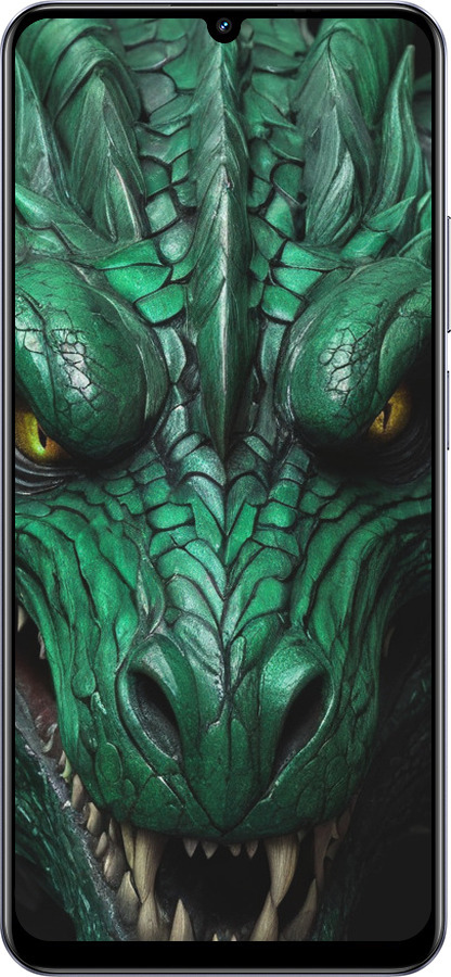 TPU чехол Зелёный дракон v2 для Realme Note 60 - 5817b-3761 изображение 