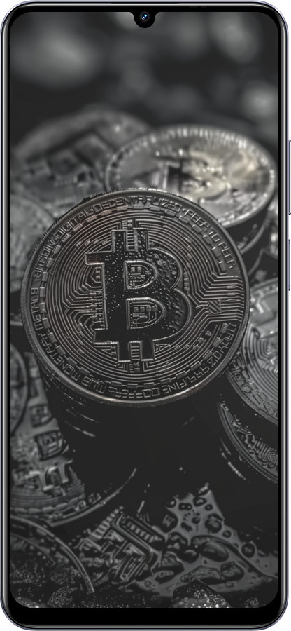 TPU чехол Black Bitcoin для Realme Narzo N61 - 6090b-3974 изображение 