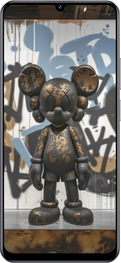 TPU чехол Bronze kaws v2 для Realme Narzo N61 - 6098b-3974 изображение 