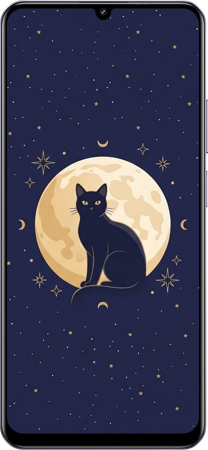 TPU чехол Cute Cat Celestial/Witchy для Realme Narzo N61 - 6787b-3974 изображение 