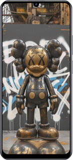 Силіконовий чехол Bronze kaws v3 для Realme Narzo N61 - 6099u-3974 изображение 