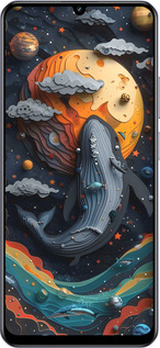 Силіконовий чехол Кит у космосі для Realme Note 60 - 6328u-3761 изображение 