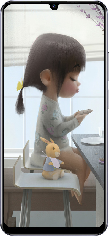 Силиконовый чехол Милая девочка с зайчиком для Realme Narzo N61 - 4039u-3974 изображение 