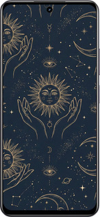 Силіконовий чехол Celestial Harmony: Sun & Moon Gold Mystic Pattern для Realme Realme 11 5G - 6778u-3175 изображение 