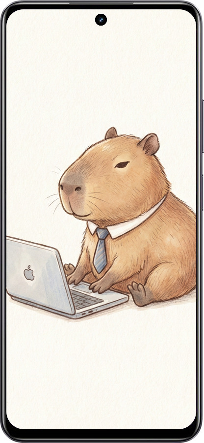 Силіконовий чехол Funny Capybara CEO Working для Realme Realme 11 5G - 6777u-3175 изображение 