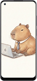 Силиконовый чехол Funny Capybara CEO Working для Realme Realme 11 - 6777u-3120 изображение 