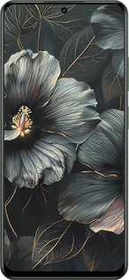 TPU чехол Черные цветы для Realme Realme 12 5G - 6031b-3705 изображение 