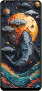 TPU чехол Кит в космосе для Realme Realme 12 5G - 6328b-3705 изображение 