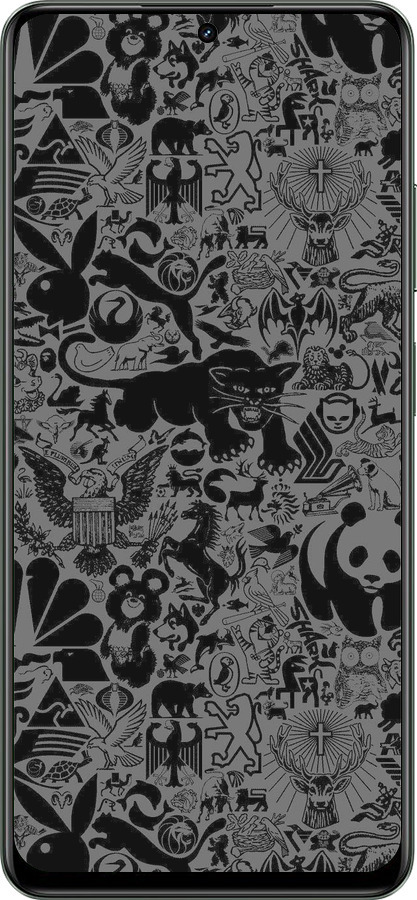 TPU чехол Чёрно-серый стикер бомбинг для Realme Realme 13 5G - 2432b-3916 изображение 