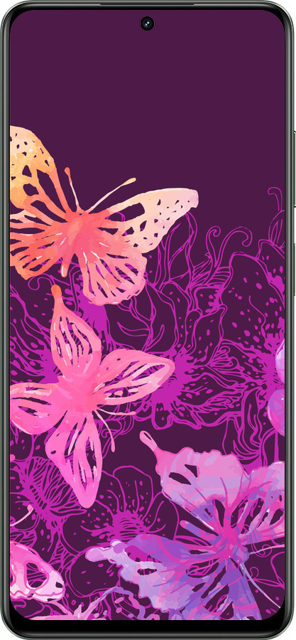 TPU чехол Бабочки v2 для Realme Realme 12 5G - 5475b-3705 изображение 