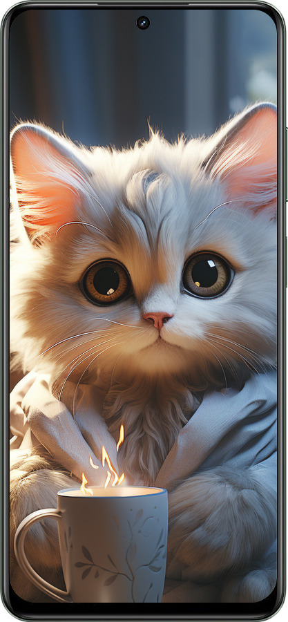 TPU чехол White cat для Realme Realme 12 5G - 5646b-3705 изображение 