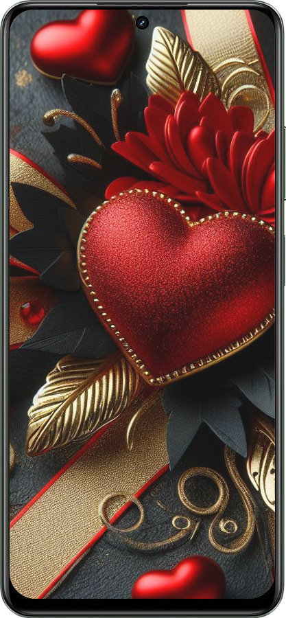 TPU чехол Сердечки v2 для Realme Realme 12 5G - 5832b-3705 изображение 