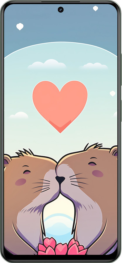 TPU чехол Капибара любовь для Realme Realme 12 5G - 6027b-3705 изображение 