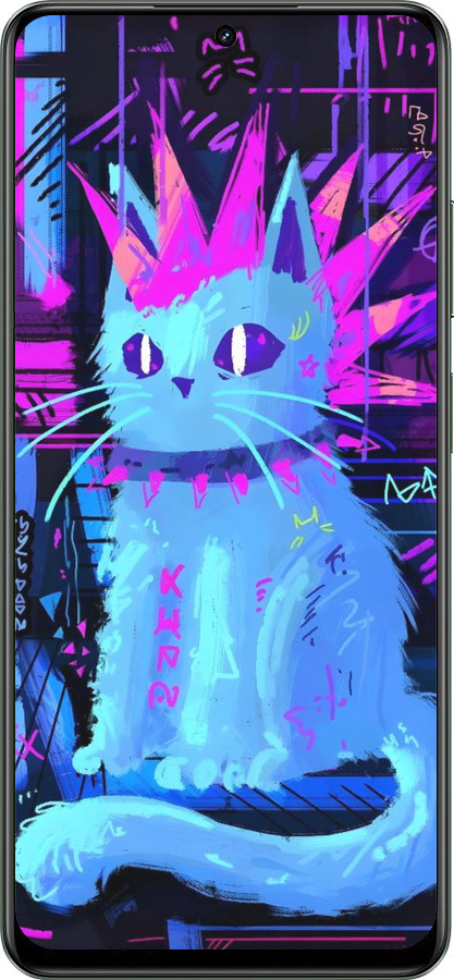 TPU чехол Кот панк для Realme Realme 13 5G - 6311b-3916 изображение 