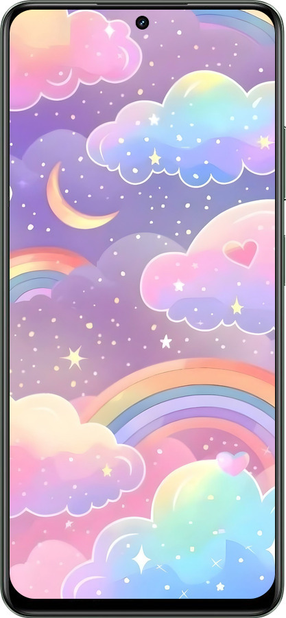 TPU чехол Облака и радуга для Realme Realme 13 5G - 6312b-3916 изображение 