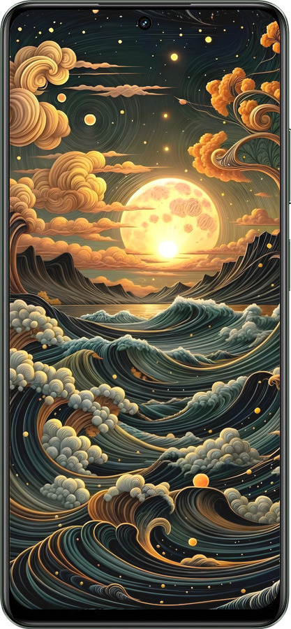 TPU чехол Арт волны для Realme Realme 13 5G - 6332b-3916 изображение 