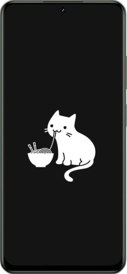 TPU чехол С милым котом на черном фоне для Realme Realme 13 5G - 6528b-3916 изображение 