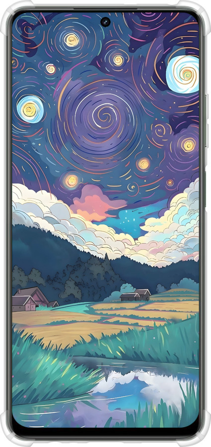 Силикон с усиленными углами чехол Креативный арт для Realme Realme 12 5G - 6322sp-3705 изображение 