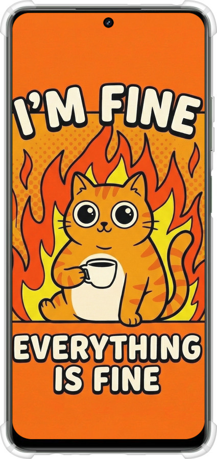 Силикон с усиленными углами чехол Funny Cat для Realme Realme 13 5G - 6786sp-3916 изображение 