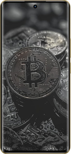 Силіконовий чехол Black Bitcoin для Realme Realme 12 Pro - 6090u-3649 изображение 