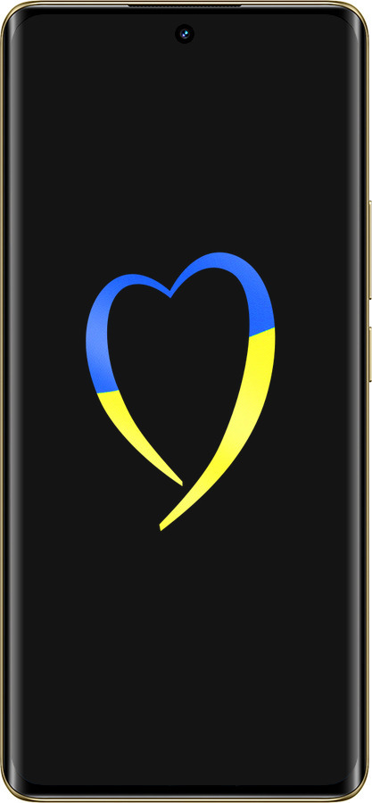 Силиконовый чехол Жёлто-голубое сердце для Realme Realme 12 Pro - 885u-3649 изображение 