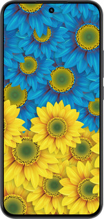 Силиконовый чехол Жёлто-голубые цветы для Realme 15T 5G - 1048u-4159 изображение 