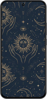 Силиконовый чехол Celestial Harmony: Sun & Moon Gold Mystic Pattern для Realme 15T 5G - 6778u-4159 изображение 