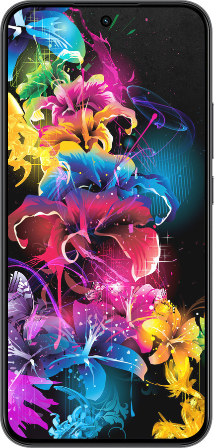 Силиконовый чехол Абстрактные цветы для Realme 15T 5G - 511u-4159 изображение 