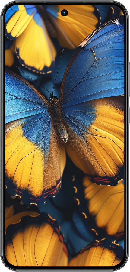 Силіконовий чехол Жовто-блакитні метелики для Realme 15T 5G - 6046u-4159 изображение 