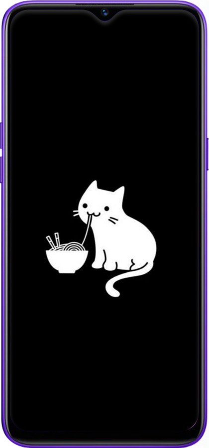 TPU чехол С милым котом на черном фоне для Realme 6i - 6528b-2059 изображение 