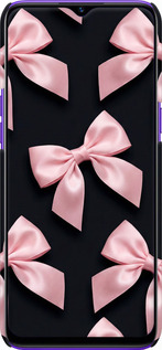 3D пластиковый матовый чехол Coquette Ribbons Dark Coquette для Realme 6i - 6767m-2059 изображение 