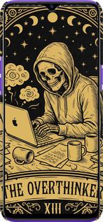 3D пластиковый матовый чехол The Overthinker для Realme 5 - 6774m-1862 изображение 