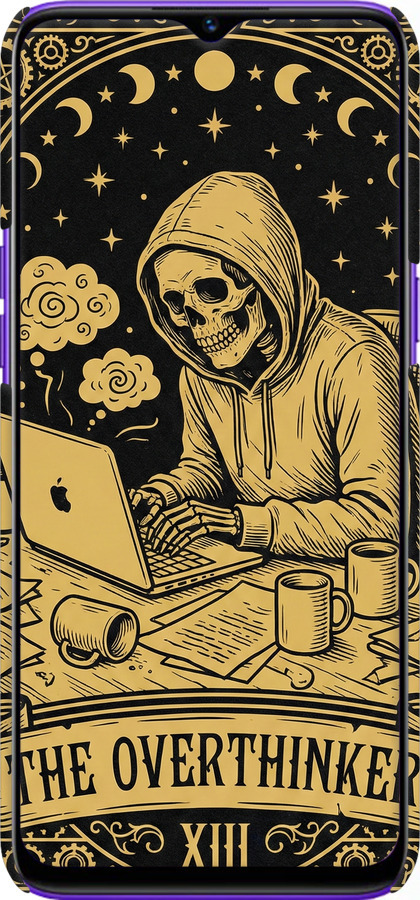 3D пластиковый матовый чехол The Overthinker для Realme 5 - 6774m-1862 изображение 