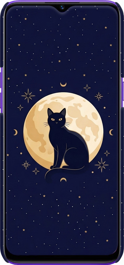 3D пластиковий матовий чехол Cute Cat Celestial/Witchy для Realme 5 - 6787m-1862 изображение 
