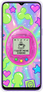 Силіконовий протиударний с посиленими кутами чехол Y2K Aesthetic Retro Pet: Годуй мене кавою для Realme 5 - 6784sp-1862 изображение 