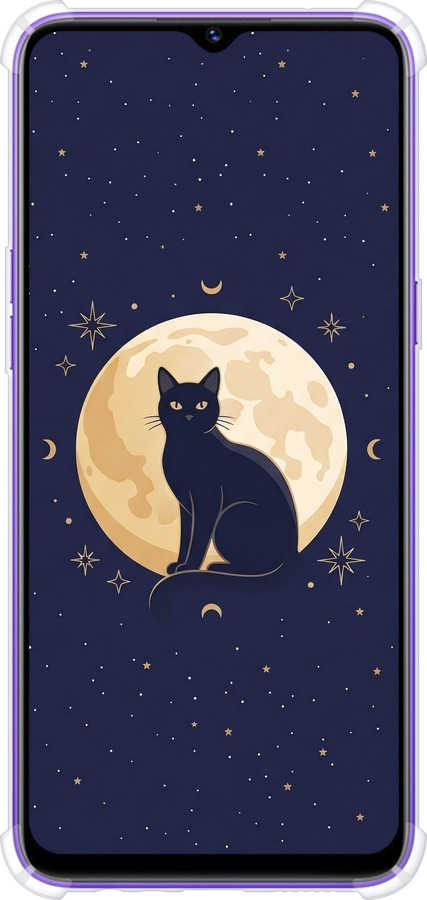 Силіконовий протиударний с посиленими кутами чехол Cute Cat Celestial/Witchy для Realme 5 - 6787sp-1862 изображение 