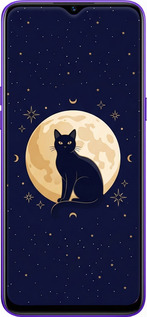 2D пластиковий чехол Cute Cat Celestial/Witchy для Realme 5 - 6787t-1862 изображение 