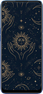 TPU чехол Celestial Harmony: Sun & Moon Gold Mystic Pattern для Realme 6 - 6778b-1913 изображение 