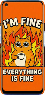 3D пластиковий матовий чехол Funny Cat для Realme 6 - 6786m-1913 изображение 