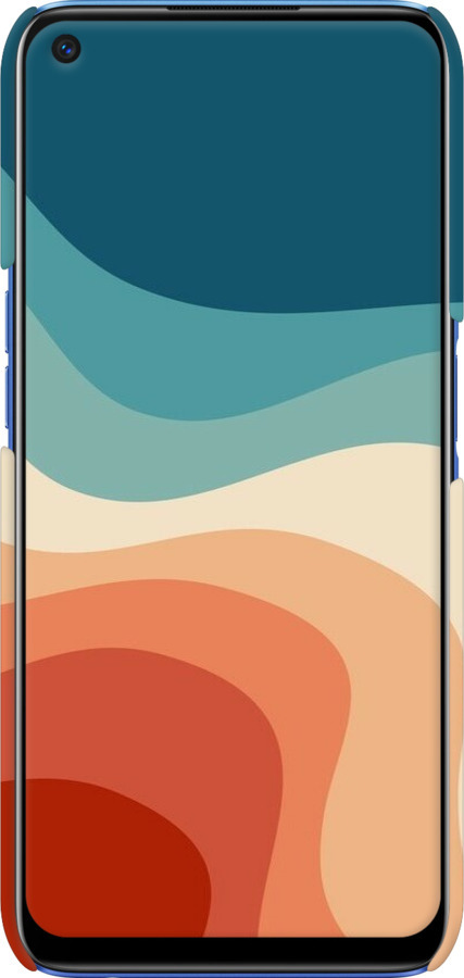 3D пластиковий матовий чехол У стилі ретро з хвилями для Realme 6 - 6531m-1913 изображение 